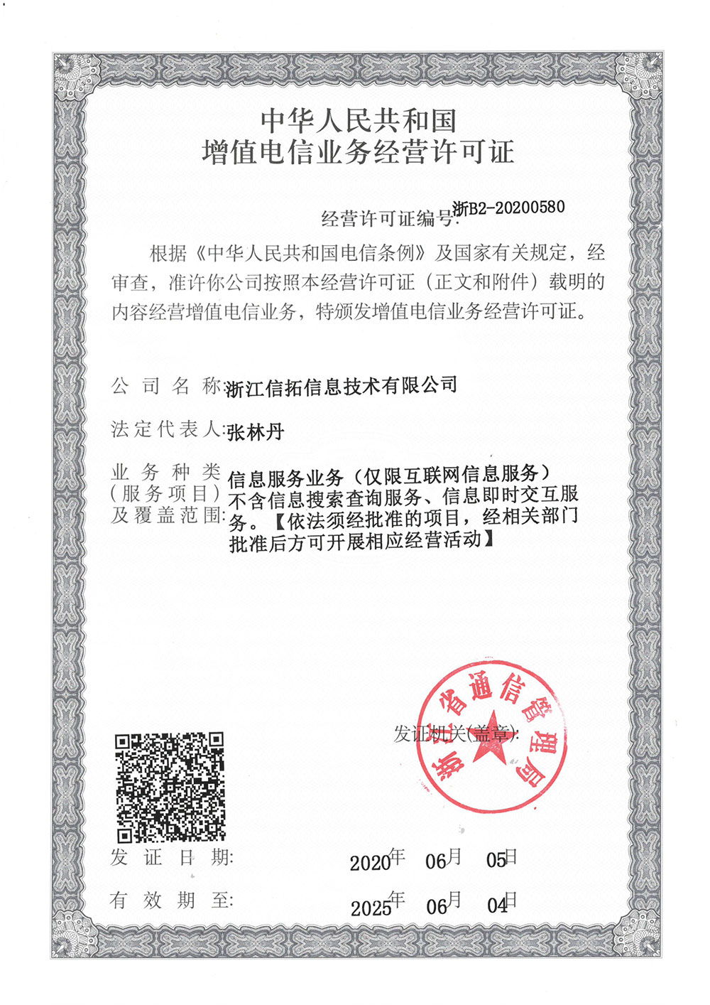 增值电信业务经营许可（1）